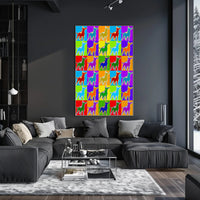 Canine Pop Art Poster Vibrant Retro Dog Wall Art