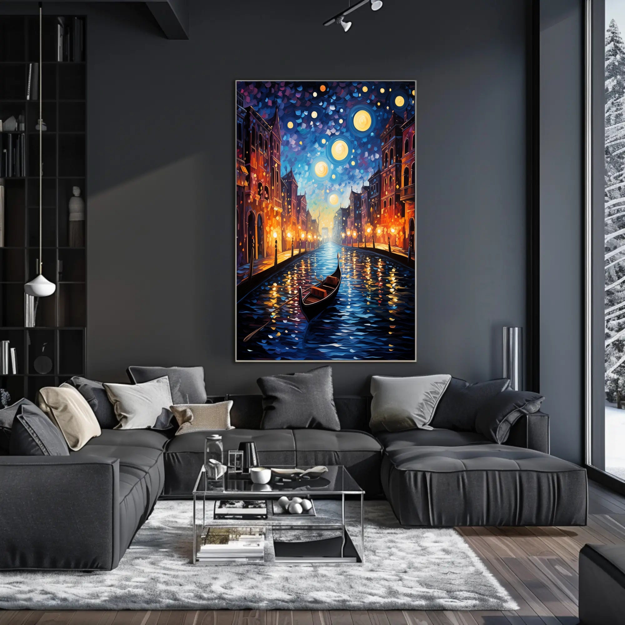 Starry Canal Poster