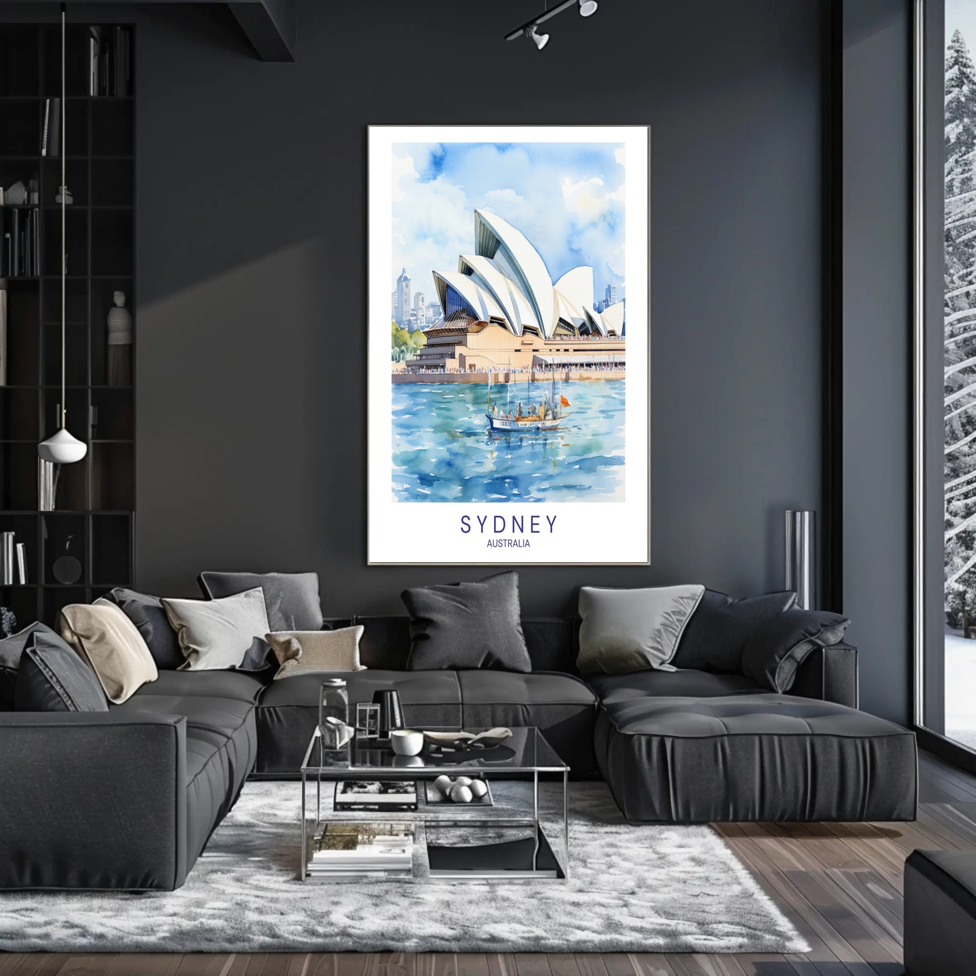 Sydney Opera House Illustration Poster PosterGoat