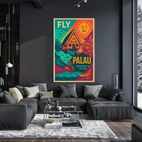 Travel to Palau Vibrant Tropical Adventure Travel Poster PosterGoat