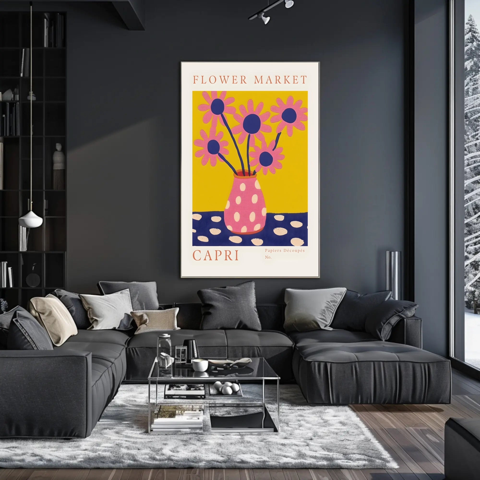 Flower Market Capri Poster