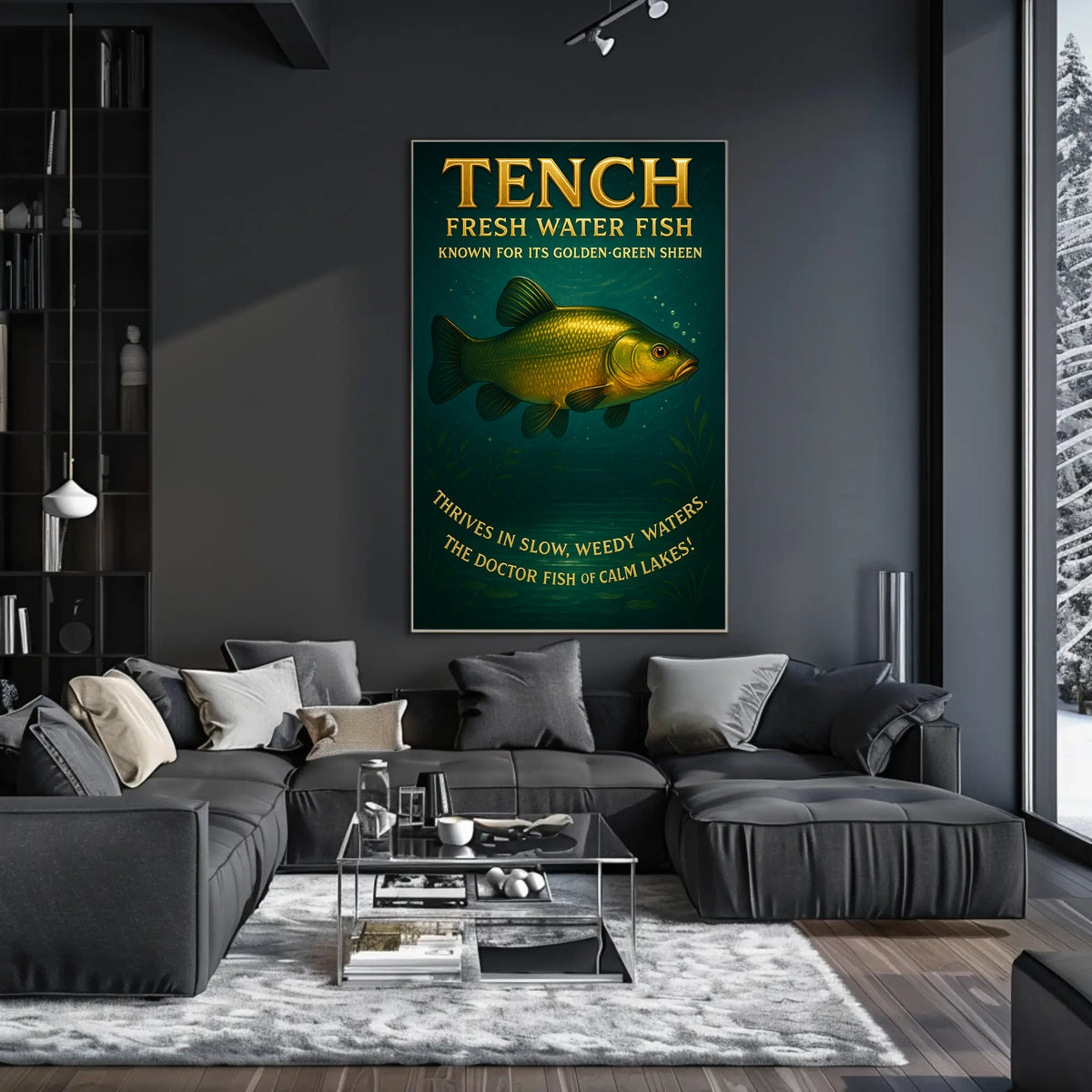 Tench The Golden-Green Freshwater Fish Poster