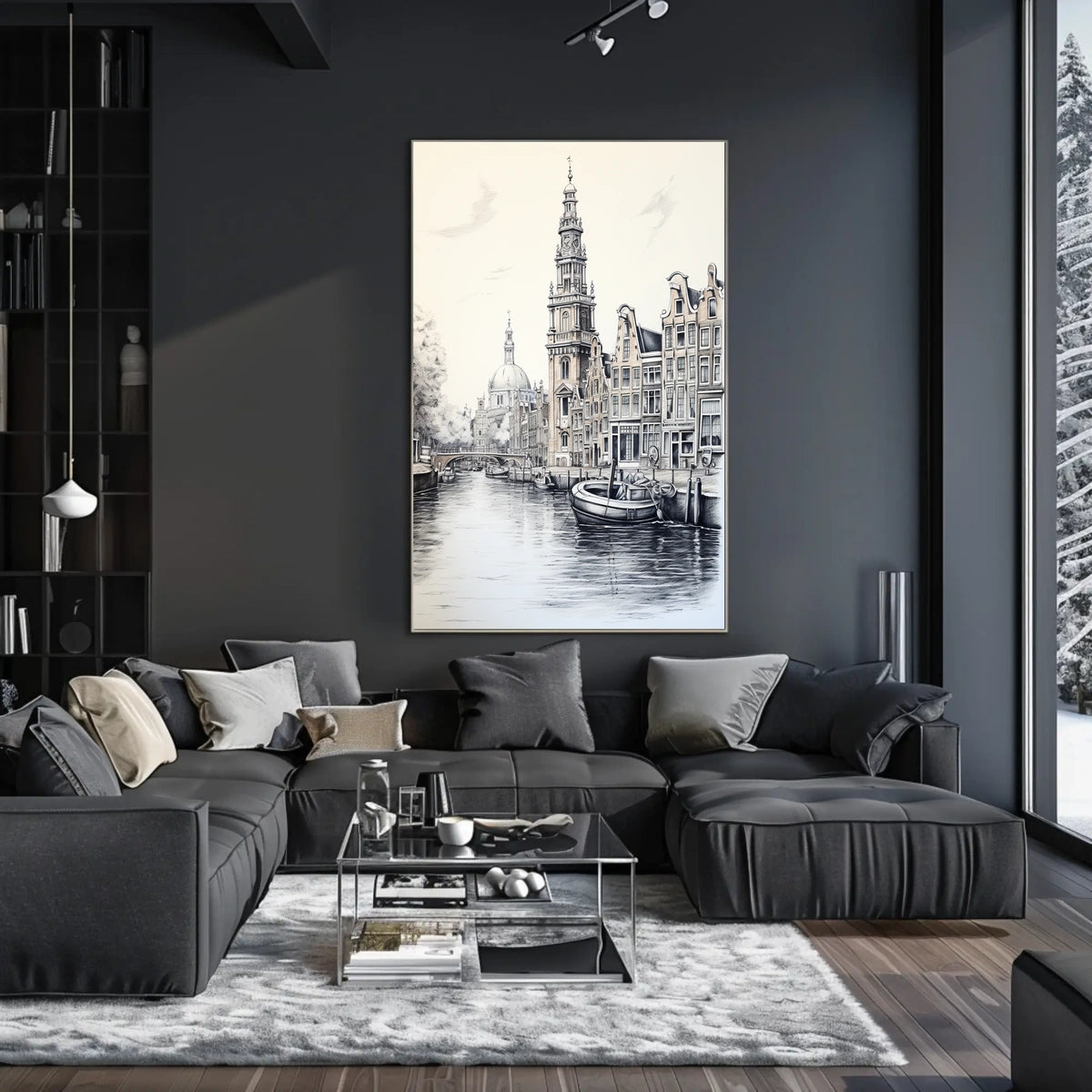 Amsterdam Canal Art Print European Travel Poster