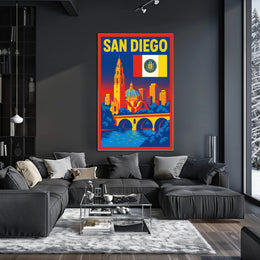 San Diego A Vibrant Cityscape Poster PosterGoat