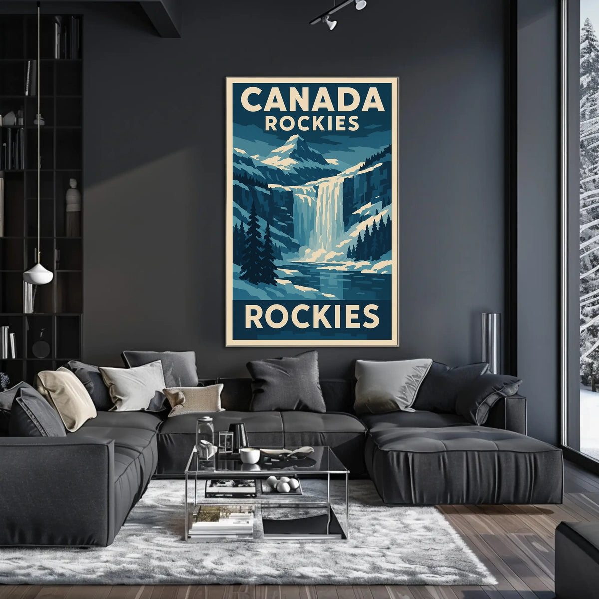Canadian Rockies Vintage Travel Art Poster