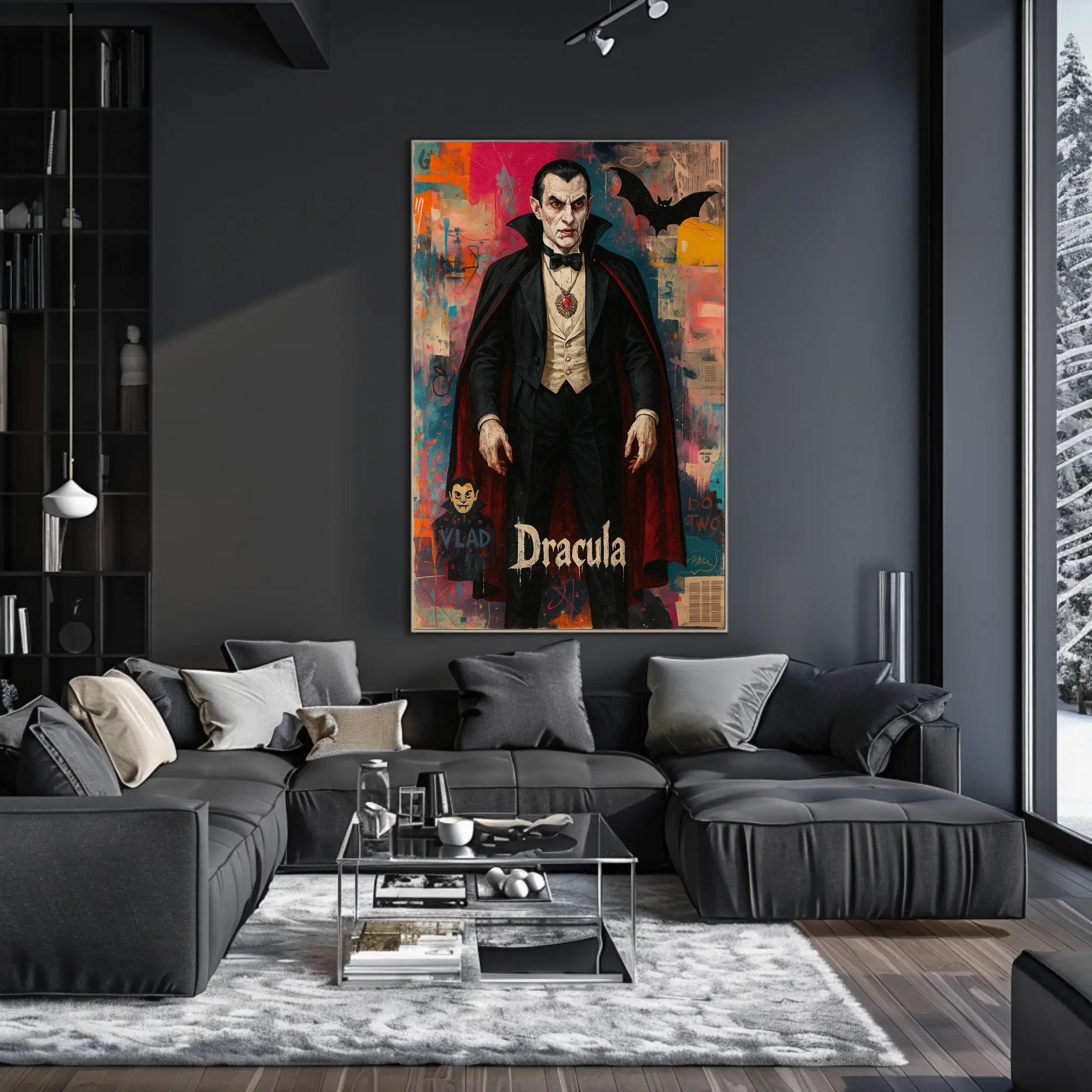 Vampire Chic: Dramatic Dracula Art Pop Culture Poster