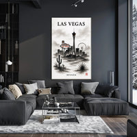 Las Vegas Skyline Poster PosterGoat