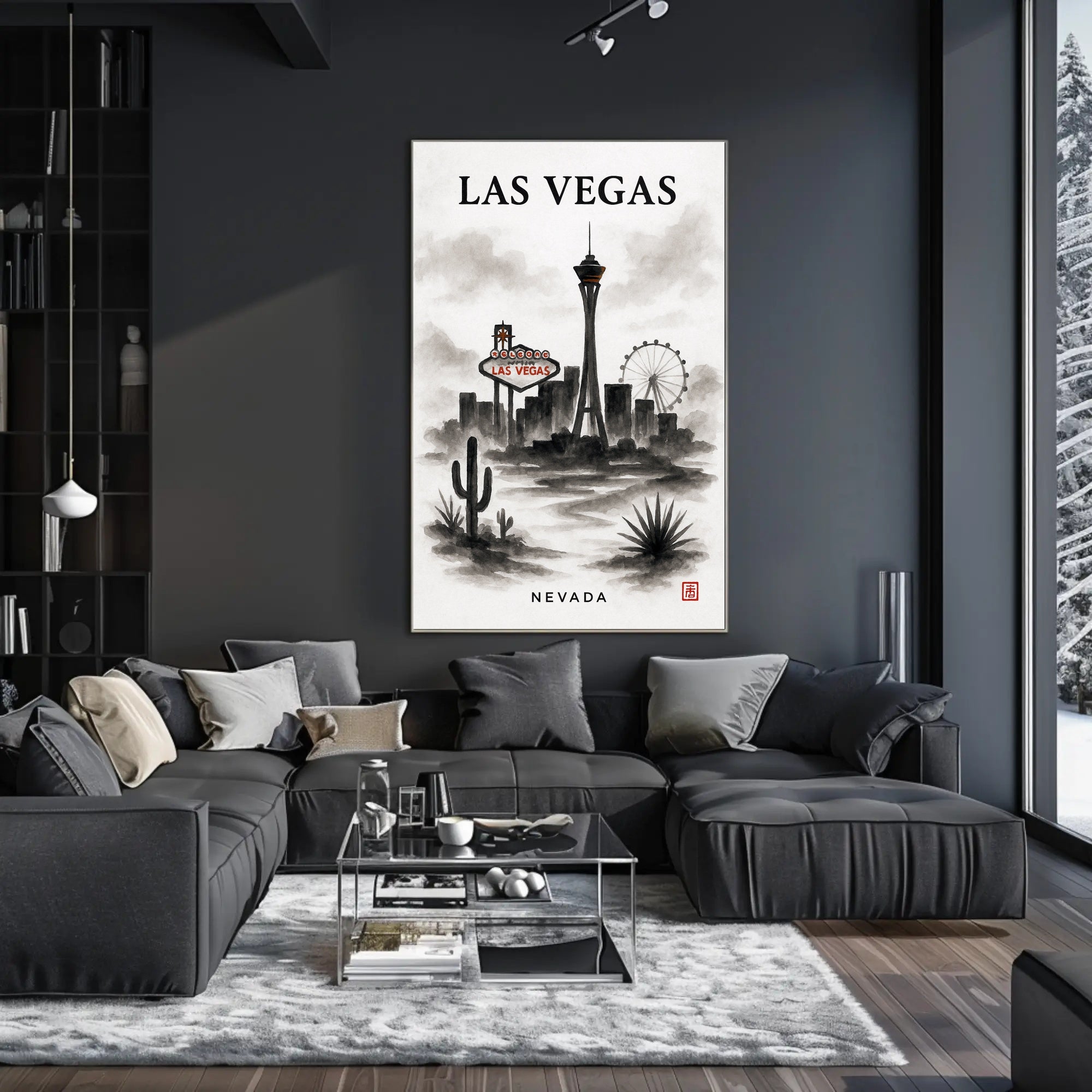 Las Vegas Skyline Poster PosterGoat