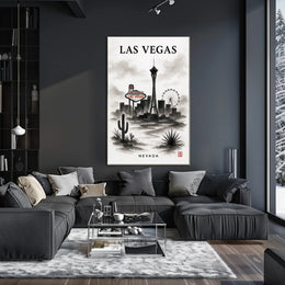 Las Vegas Skyline Poster PosterGoat