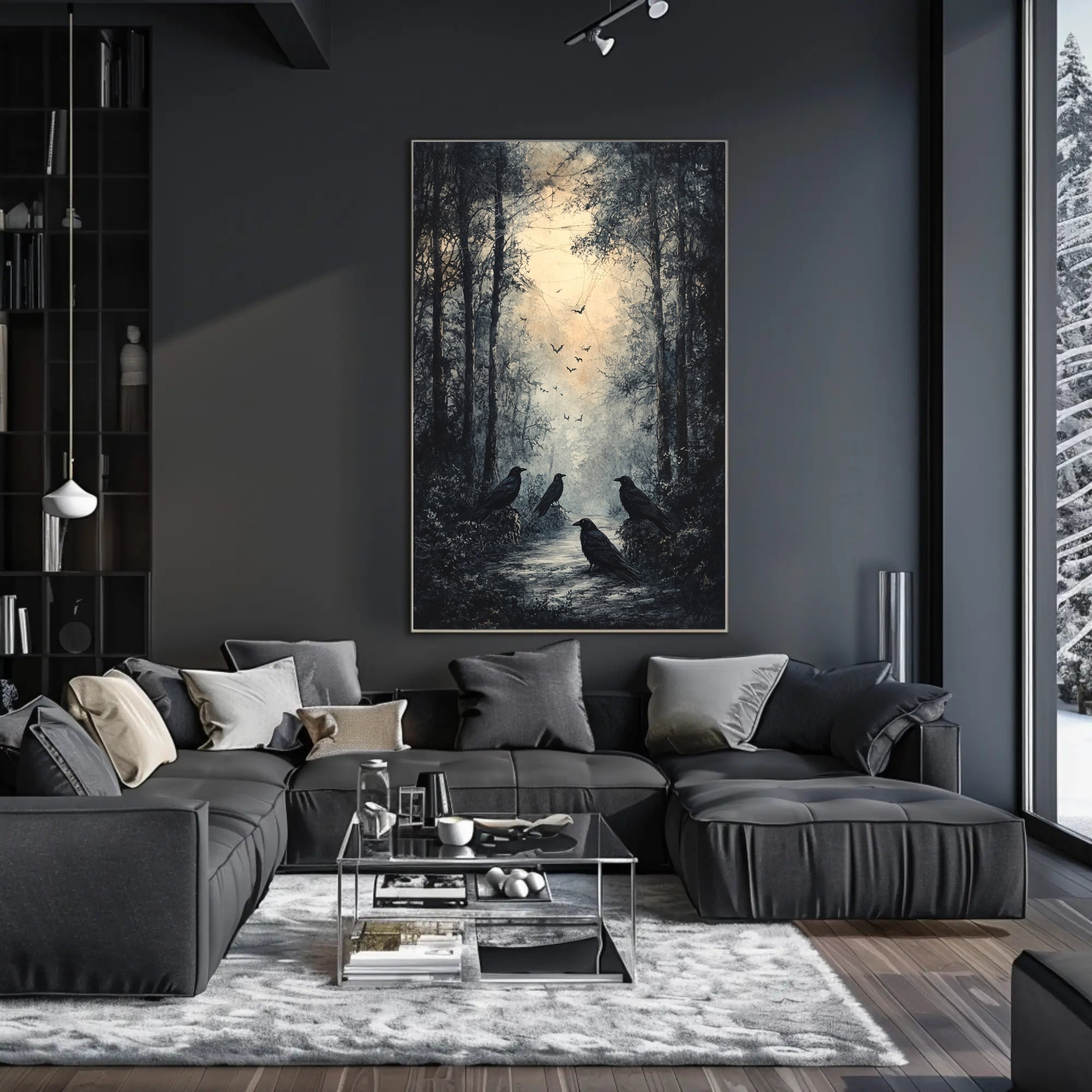 Enchanted Forest With Ravens Poster