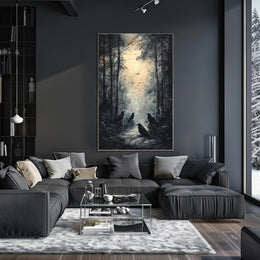 Enchanted Forest With Ravens Poster