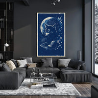 Moonlit Dj Wolf Poster