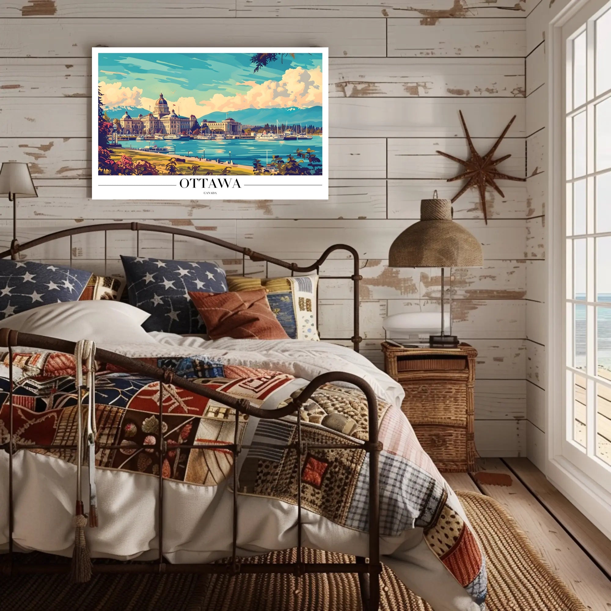 Ottawa Scenic View: Vintage Travel Poster