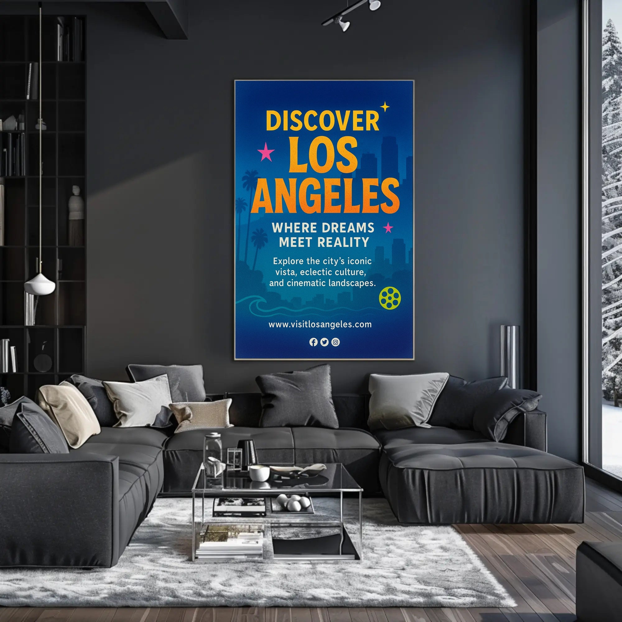Discover Los Angeles Wall Art Print PosterGoat