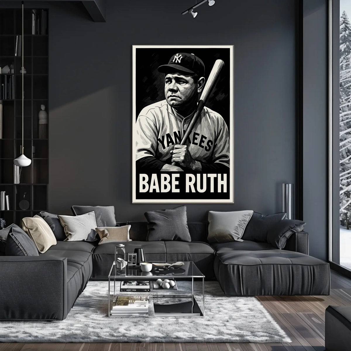 Babe Ruth Legendary Baseball Icon Poster