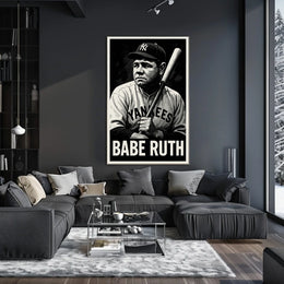 Babe Ruth Legendary Baseball Icon Poster