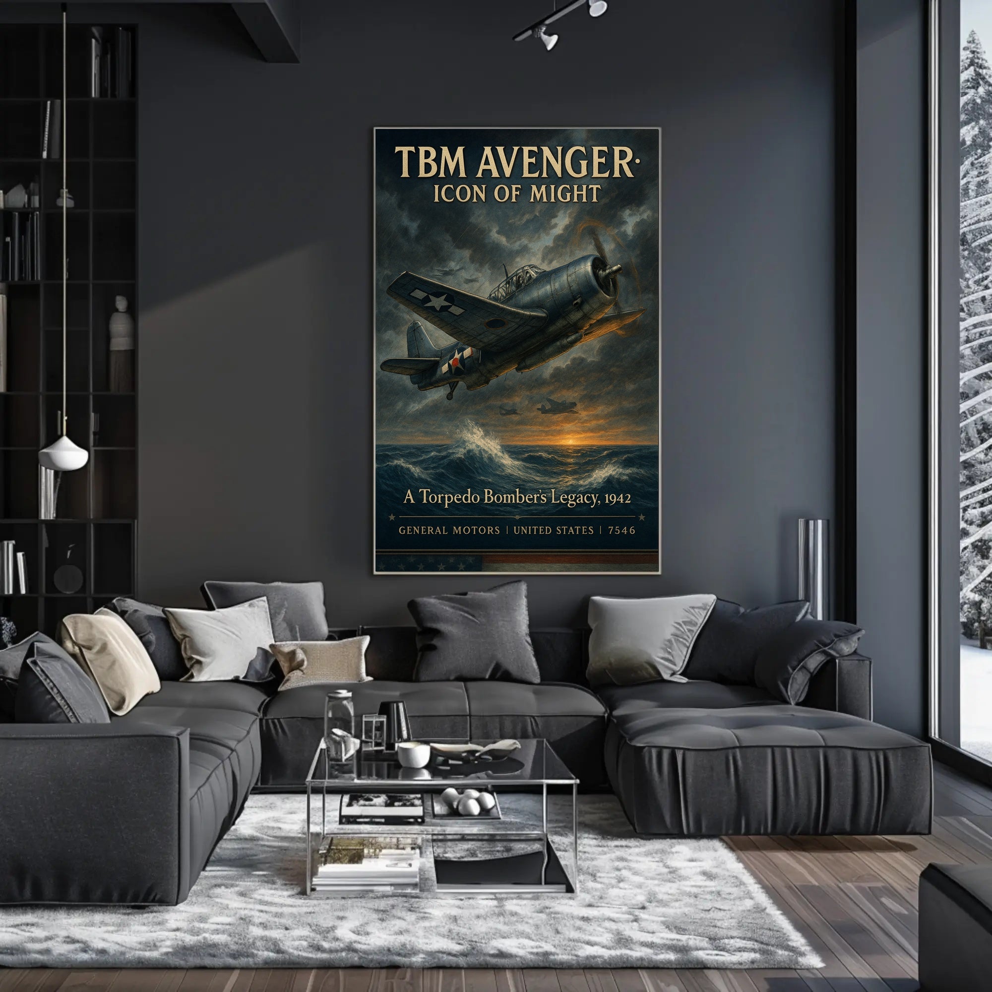 TBM Avenger Aviation Poster Vintage Military Wall Art