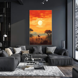 Serengeti Sunset Poster