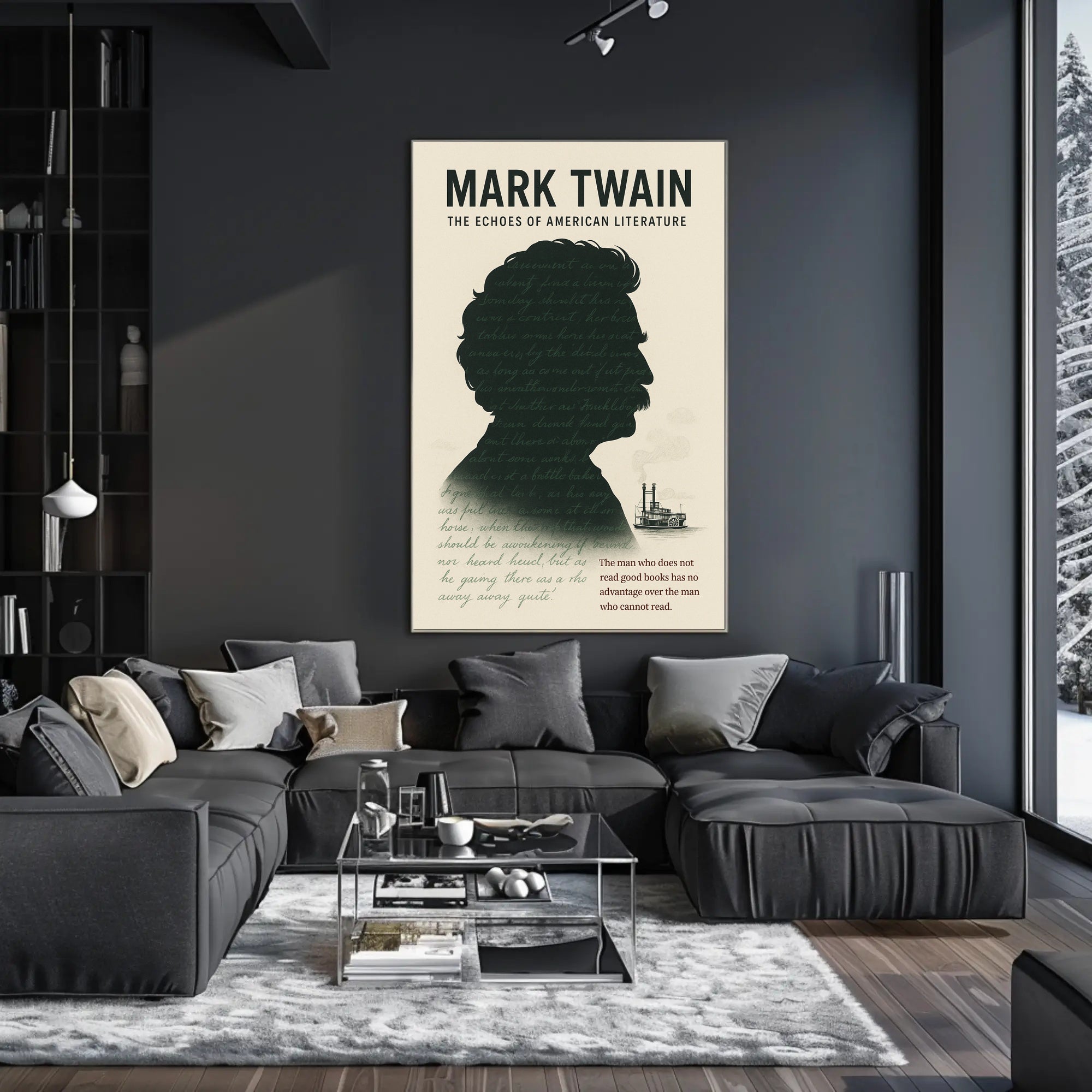Mark Twain Vintage Inspiration Motivational or Quote Poster PosterGoat