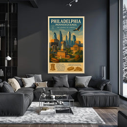 Philadelphia Heritage Vintage Poster: Liberty and Culture