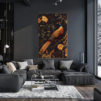 Majestic Pheasant Floral Harmony Poster