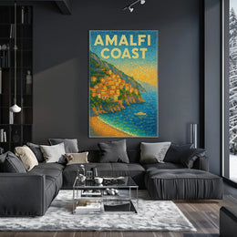 Amalfi Coast Poster Wall Art For Coastal Home Decor