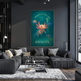 Axolotl Whimsical Poster Whisper Of The Lake Print