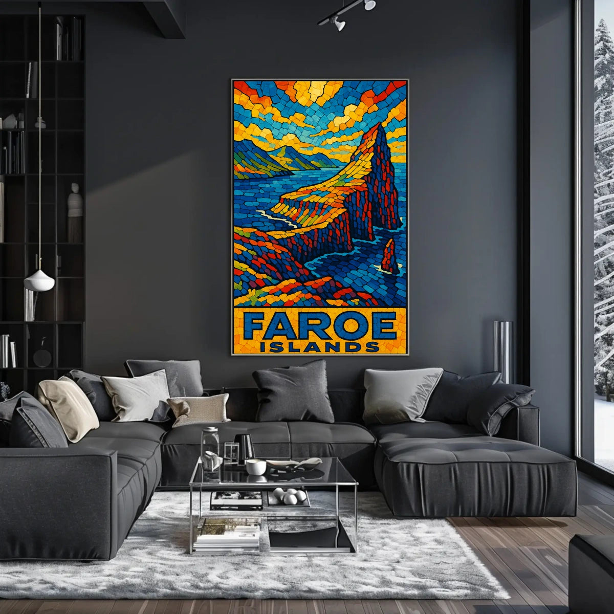 Faroe Islands Mosaic Poster