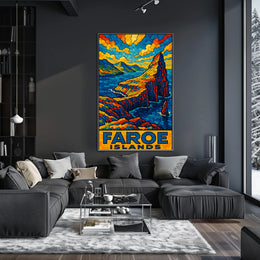 Faroe Islands Mosaic Poster