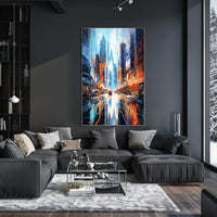 Urban Vibes A Futuristic Cityscape Poster