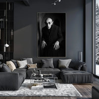 Vampire Gothic Expressionist Horror Nocturnal Stone Archway Masterpiece Vintage Cinema Noir Enigma Silhouette Poster