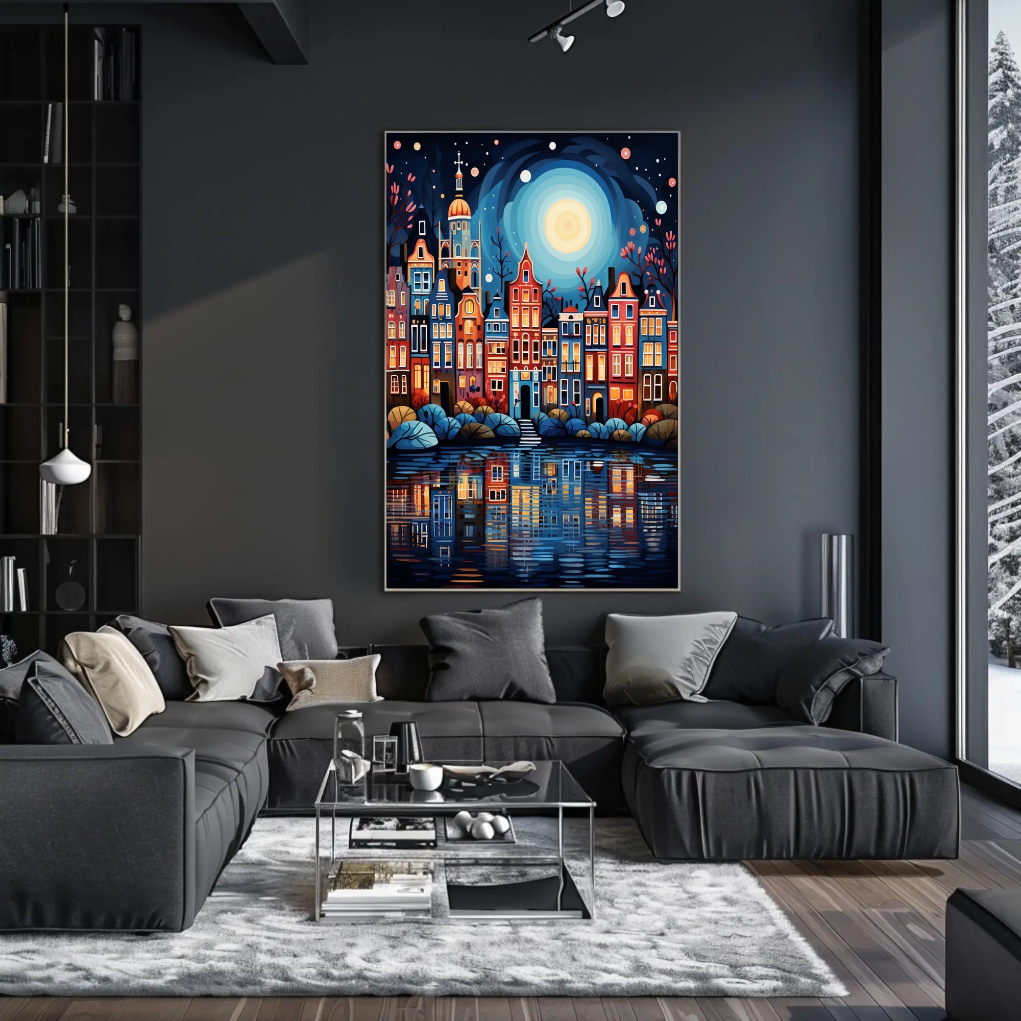 Enchanted Cityscape At Night Poster