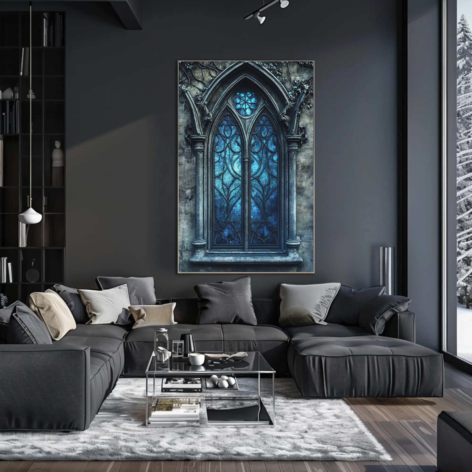 Gothic Window Elegance Poster