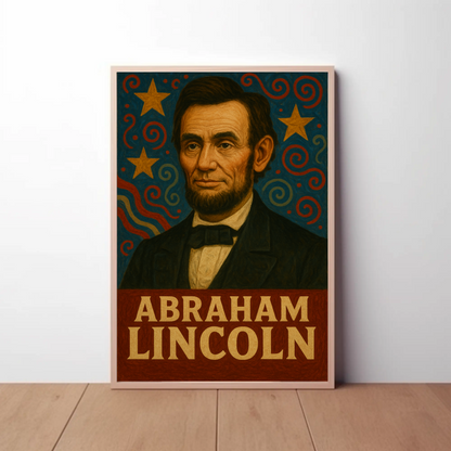 Abraham Lincoln Patriotic Portrait Vintage Poster