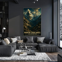 North Cascades Glaciated Peaks And Poster