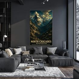 North Cascades Glaciated Peaks And Poster