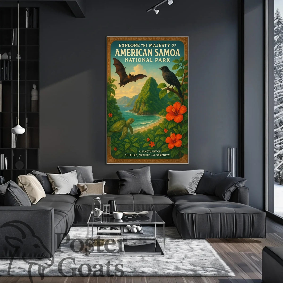 American Samoa Vintage National Park Travel Poster