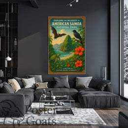 American Samoa Vintage National Park Travel Poster