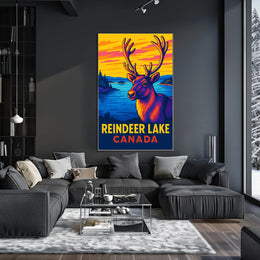 Reindeer Lake Canada Poster