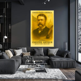 Chester A. Arthur 21st President of the United States Vintage Watercolor Poster