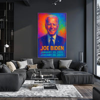 Joe Biden 46th President of the United States Neon Gradient Overlay Poster