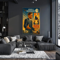John F. Kennedy Inspirational Legacy Vintage Poster