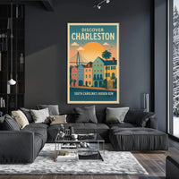 Charleston Vintage Travel Poster