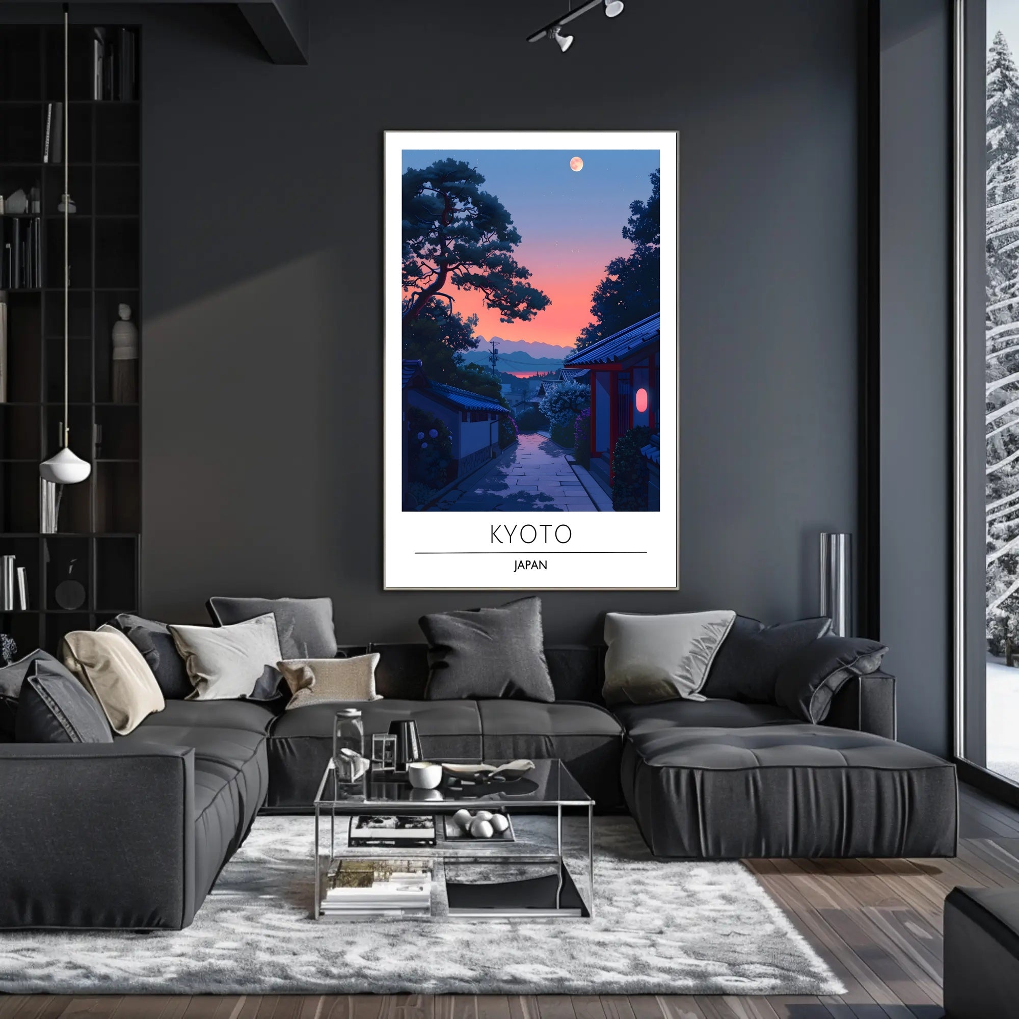 Kyoto Evening Scene Travel Poster