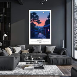 Kyoto Evening Scene Travel Poster