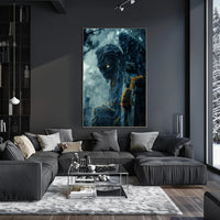 Gargoyle With Glowing Eyes Fantasy or Mythology Poster PosterGoat