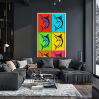 Vibrant Fish Pop Art Poster PosterGoat