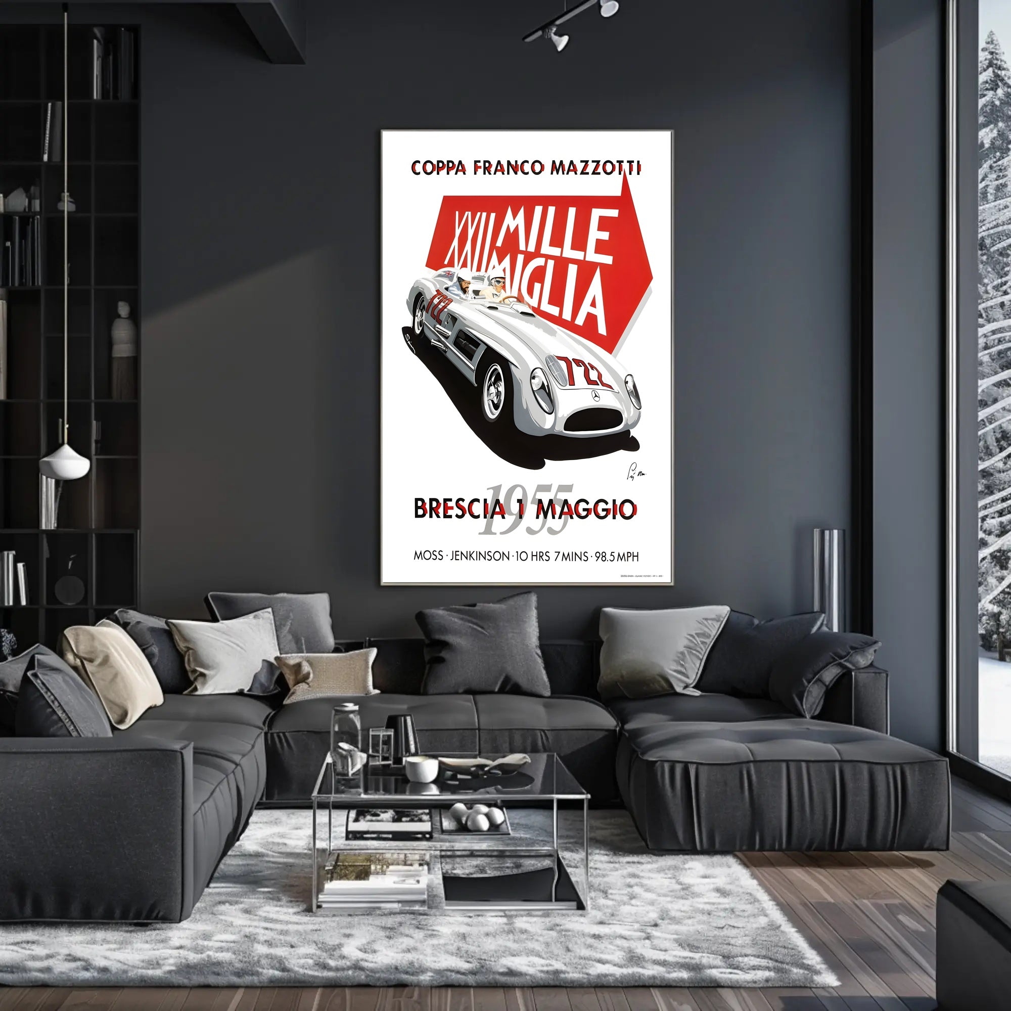 Mille Miglia 1955 Racing Poster