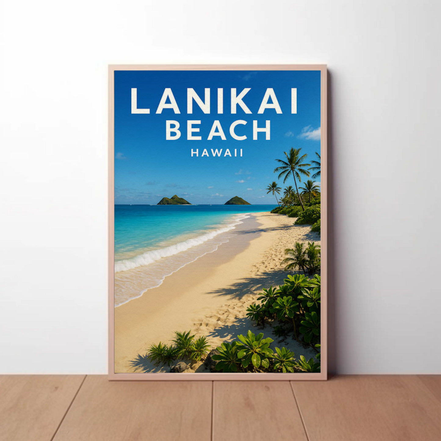 Lanikai Beach Hawaii Turquoise Waters Scenic Poster