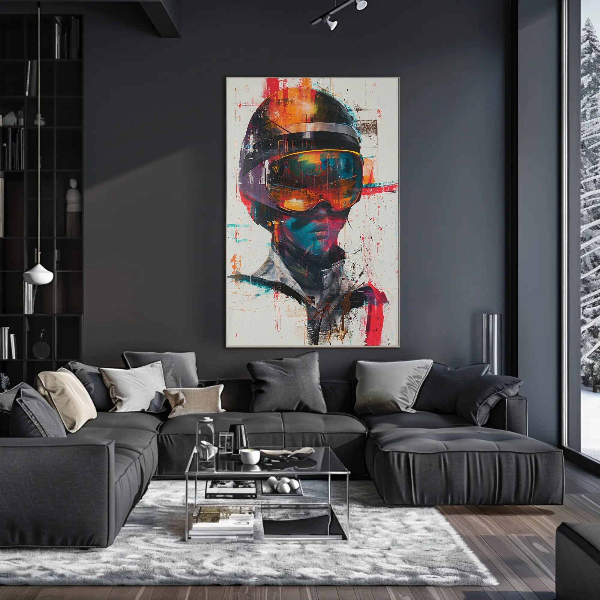Futuristic Racer Art Print Poster for Home Decor and Wall Decoration PosterGoat